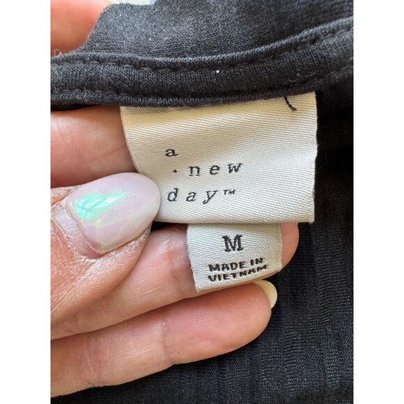 One A Day Black Drawstring Dolman Top – Size Medium - Picture 4 of 9